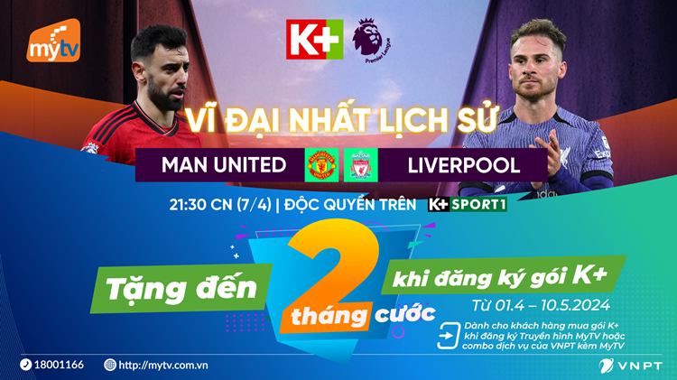 Tâm điểm thể thao cuối tuần trên MyTV: Đại chiến Man Utd – Liverpool!
