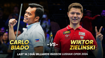 HIGHLIGHTS | Carlo Biado vs Wiktor Zielinski | Last 16 | GIẢI BILLIARDS RASSON LUSHAN OPEN 2024 - Phần 2