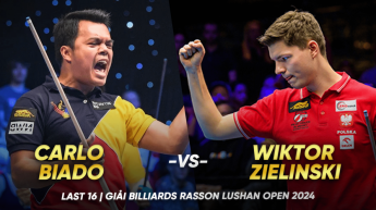HIGHLIGHTS | Carlo Biado vs Wiktor Zielinski | Last 16 | GIẢI BILLIARDS RASSON LUSHAN OPEN 2024 - Phần 1